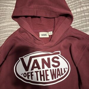 Vans Maroon Hoodie with Logo